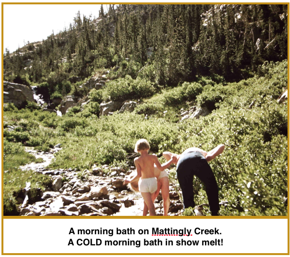 bathing in creek
